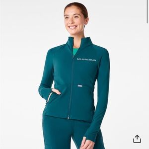 NWT women’s Figs Caribbean blue on-shift ContourKnit Jacket